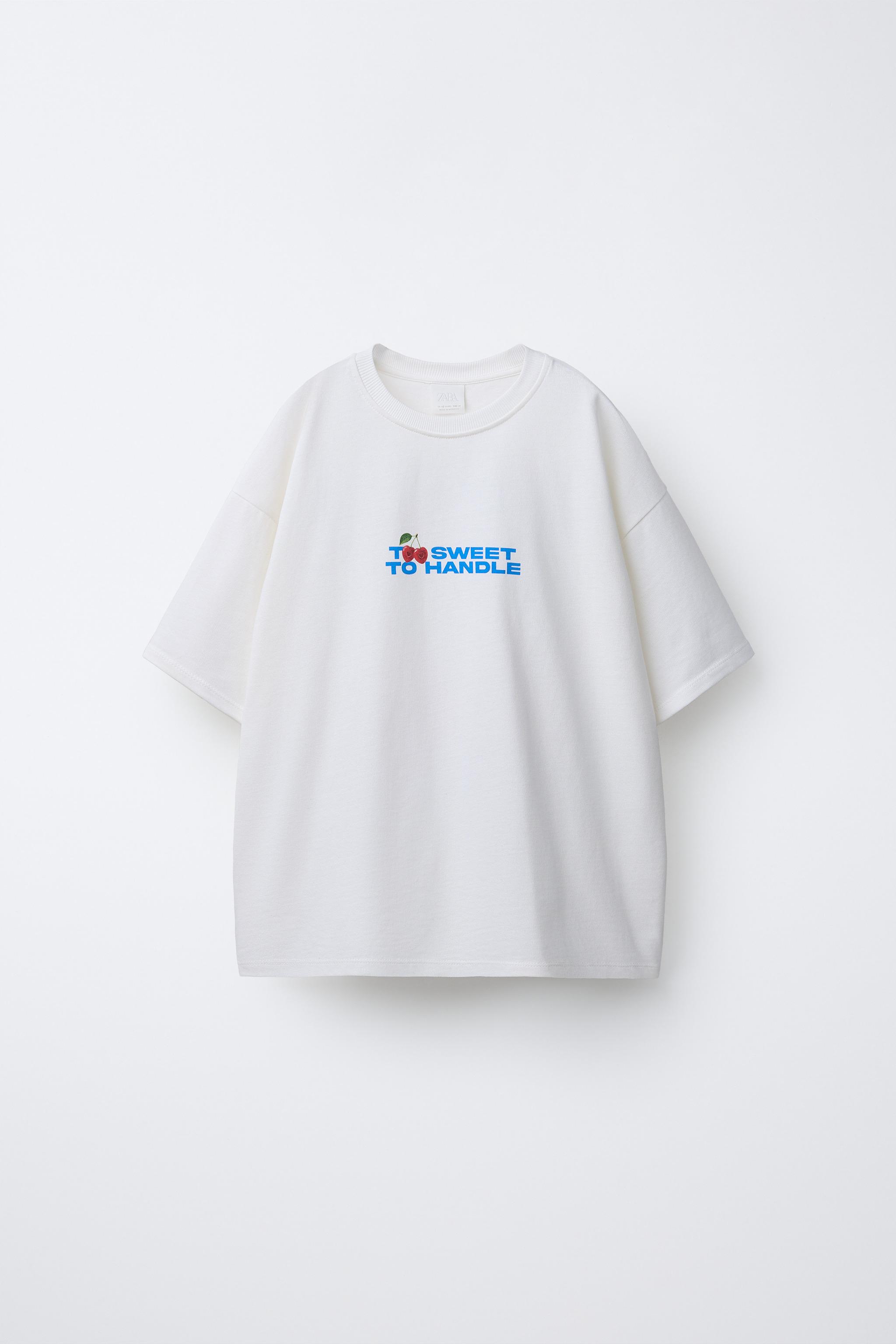 T-SHIRT IMPRIMÉ CERISES ET CARAMEL